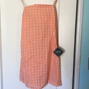 Tie up plaid mini dress from Zaful